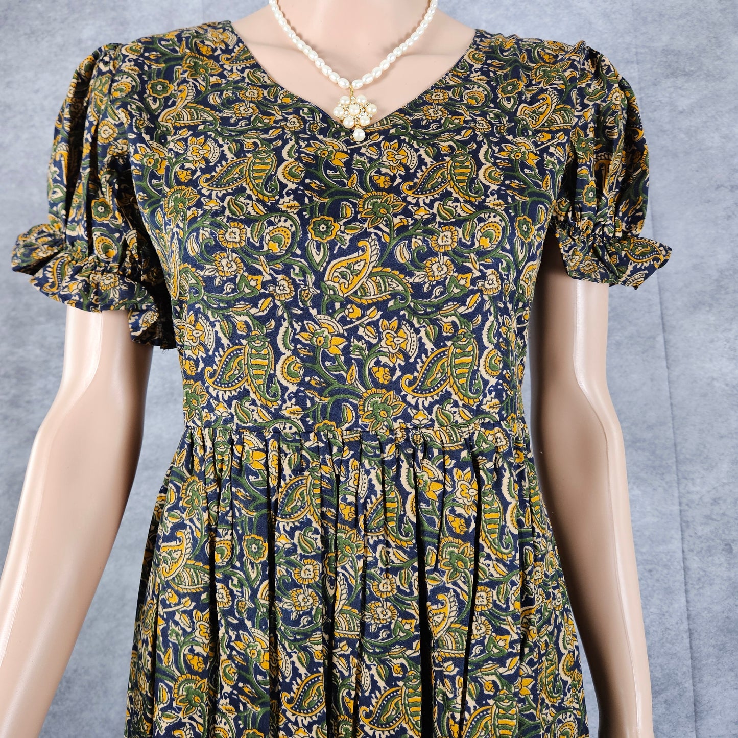 Pine Green Ajrakh Frock