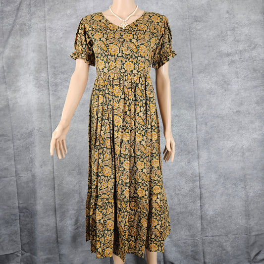 Hunter Green Ajrakh Frock