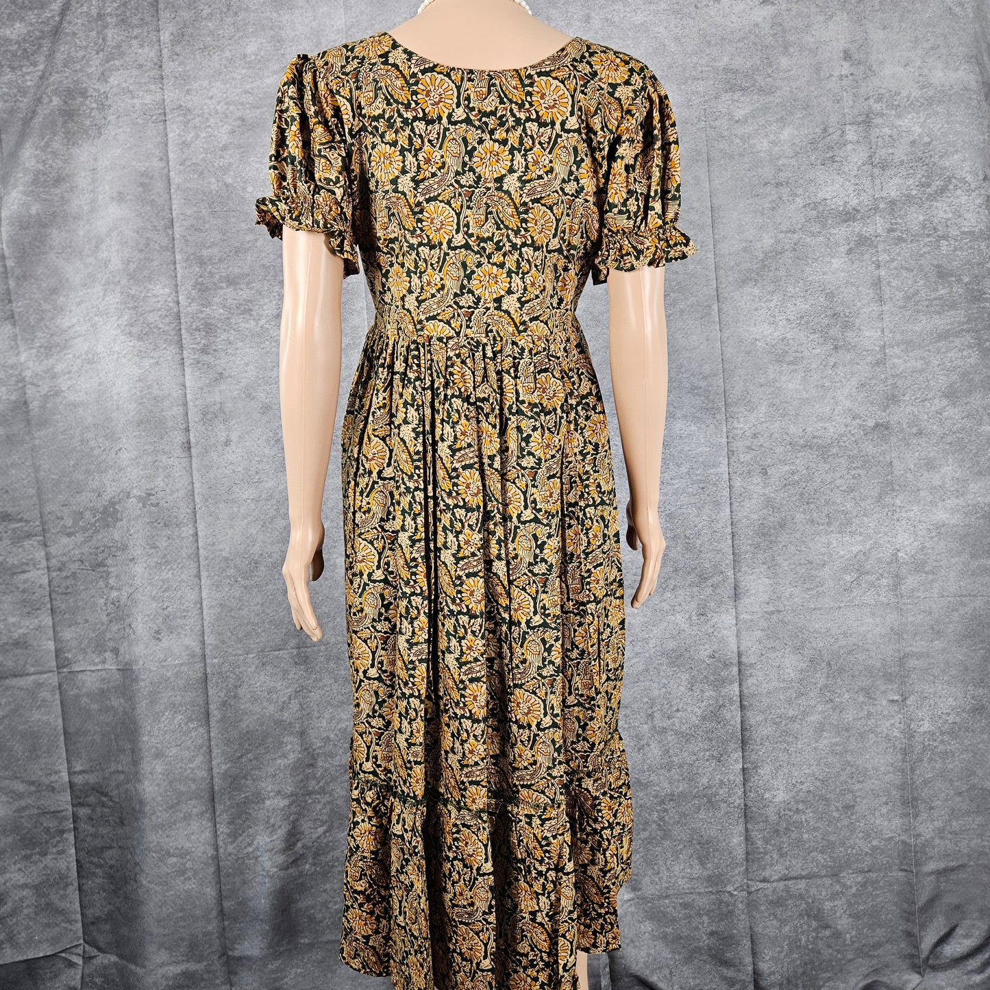 Hunter Green Ajrakh Frock