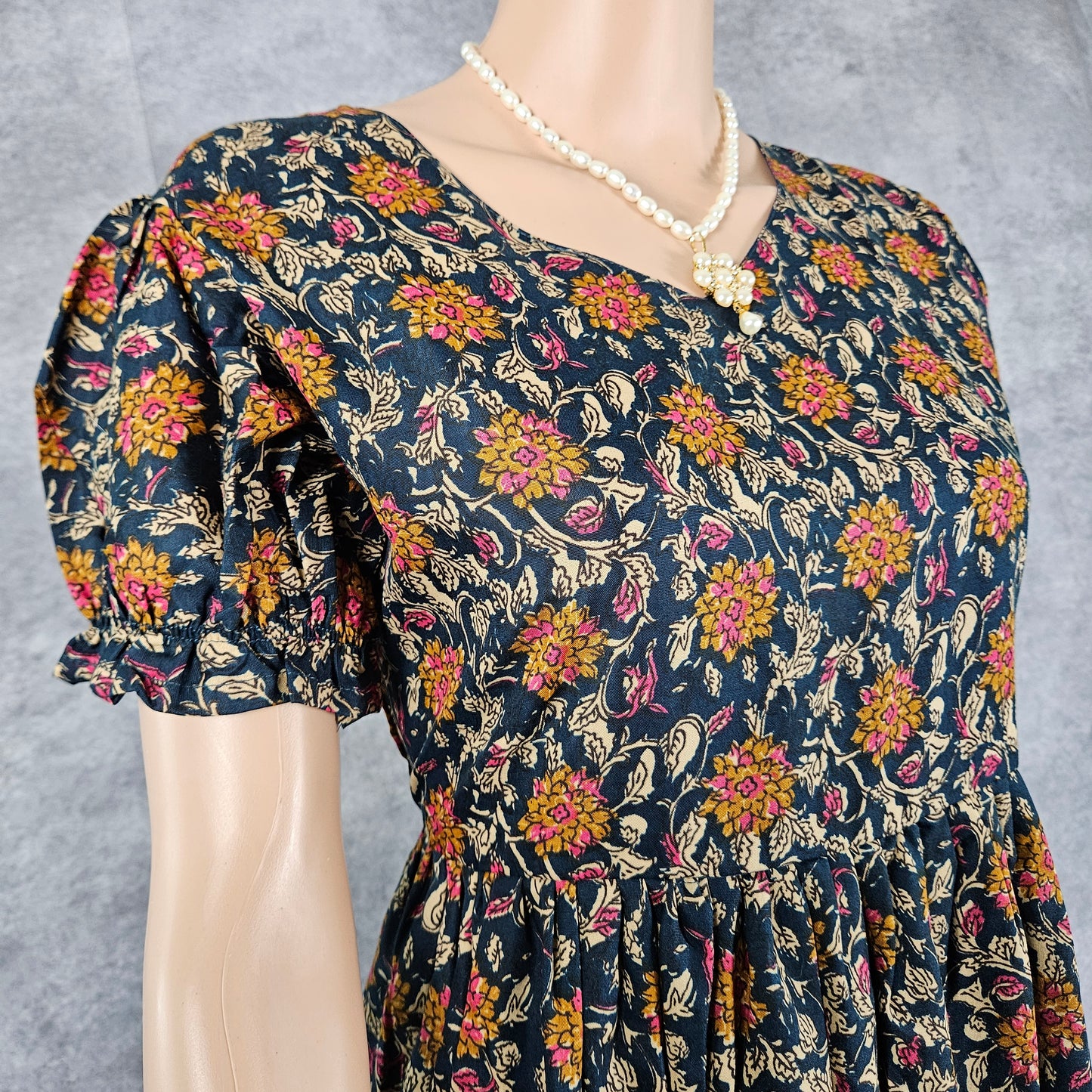 Cobalt Blue Ajrakh Frock