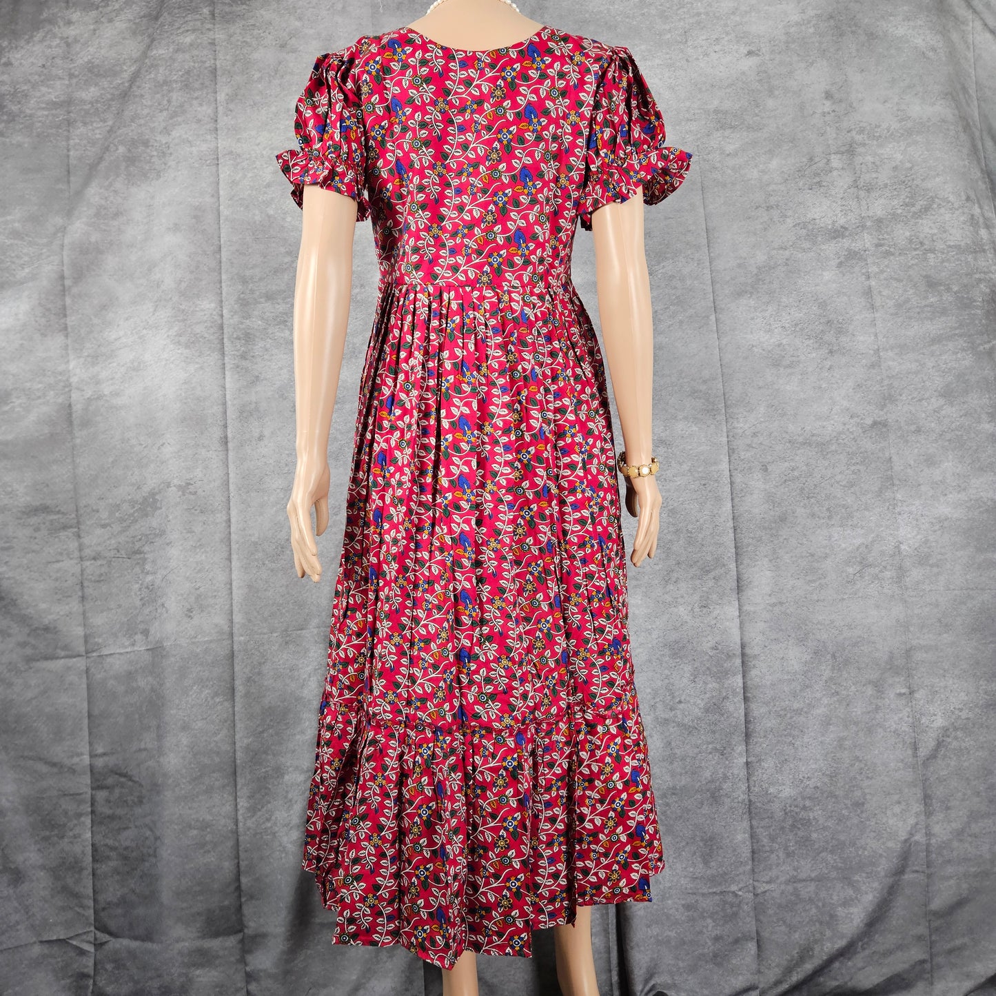 Amaranth Pink Ajrakh Frock