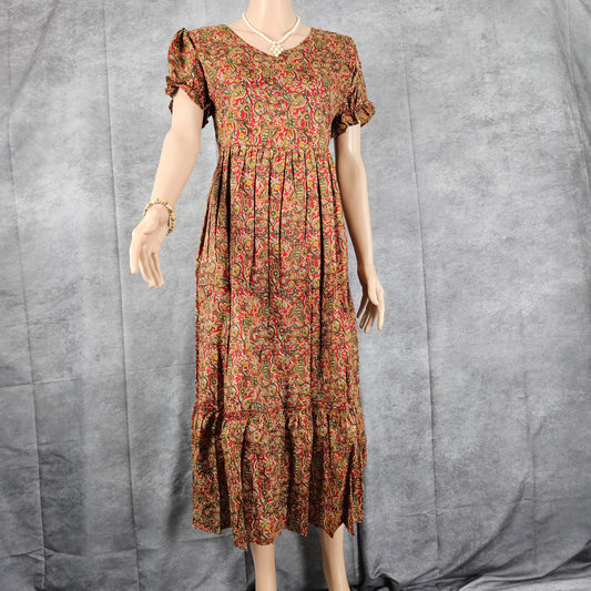 Umber Brown Ajrakh Frock