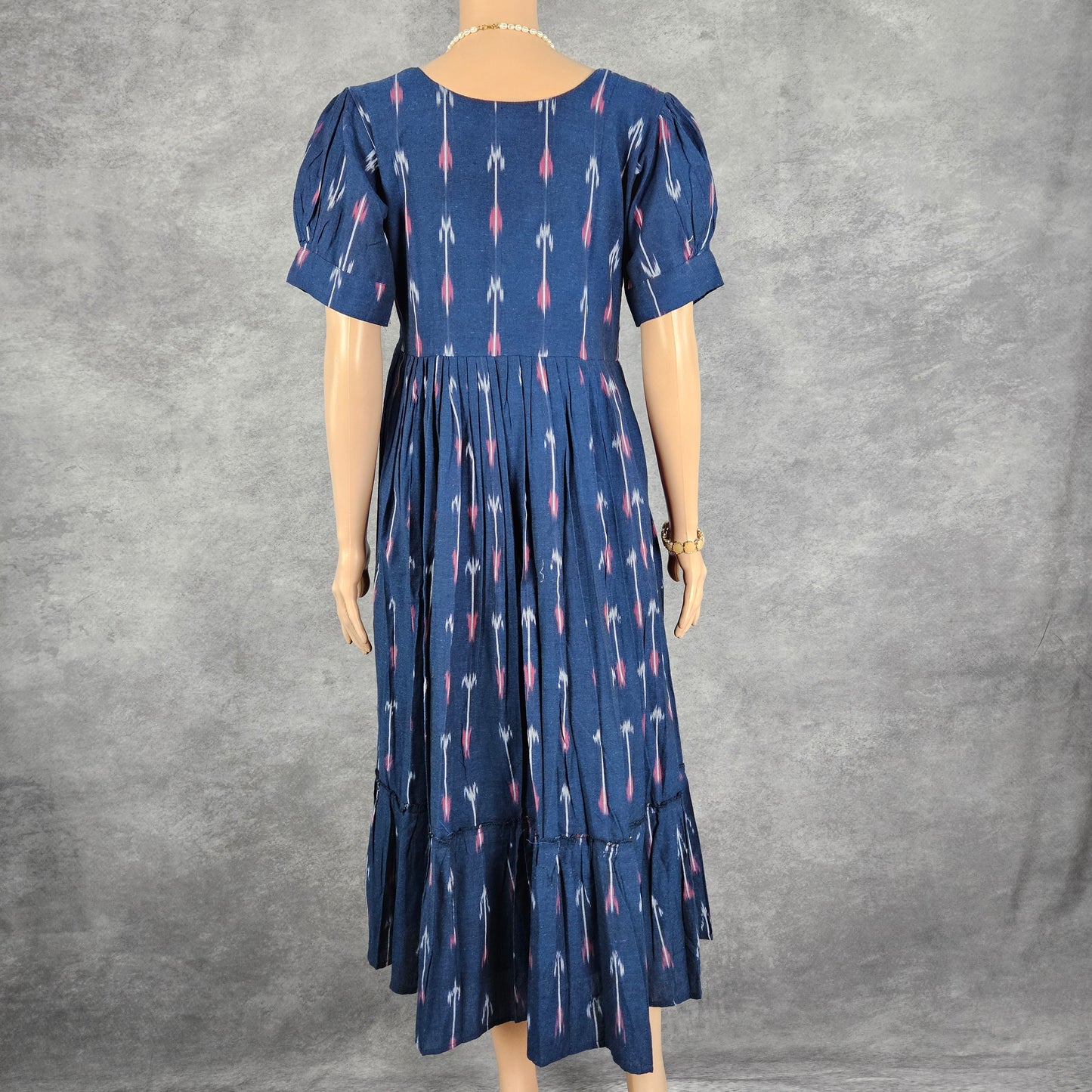 Navy Blue Ikkat Frock