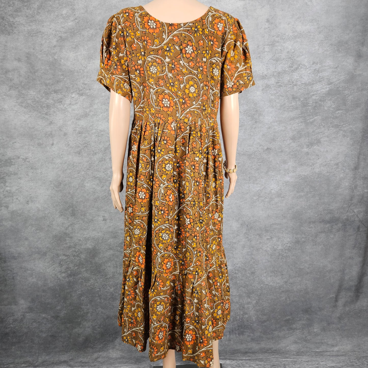 Sepia Brown Kalamkari Frock
