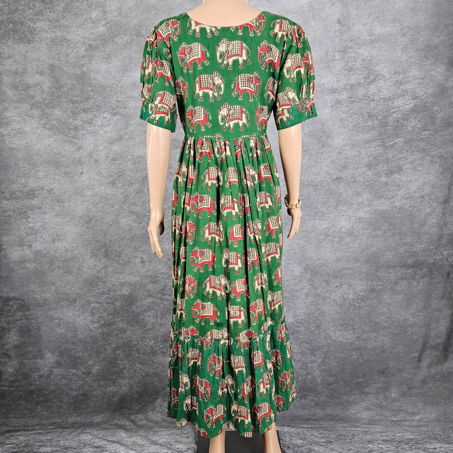 Cadmium Green Kalamkari Frock