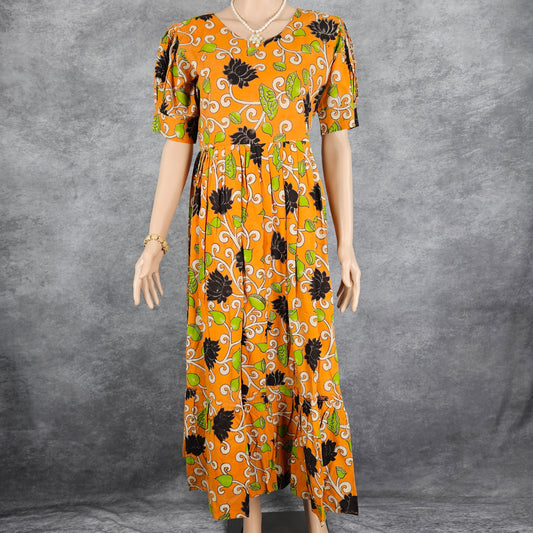 Cider Orange Kalamkari Frock