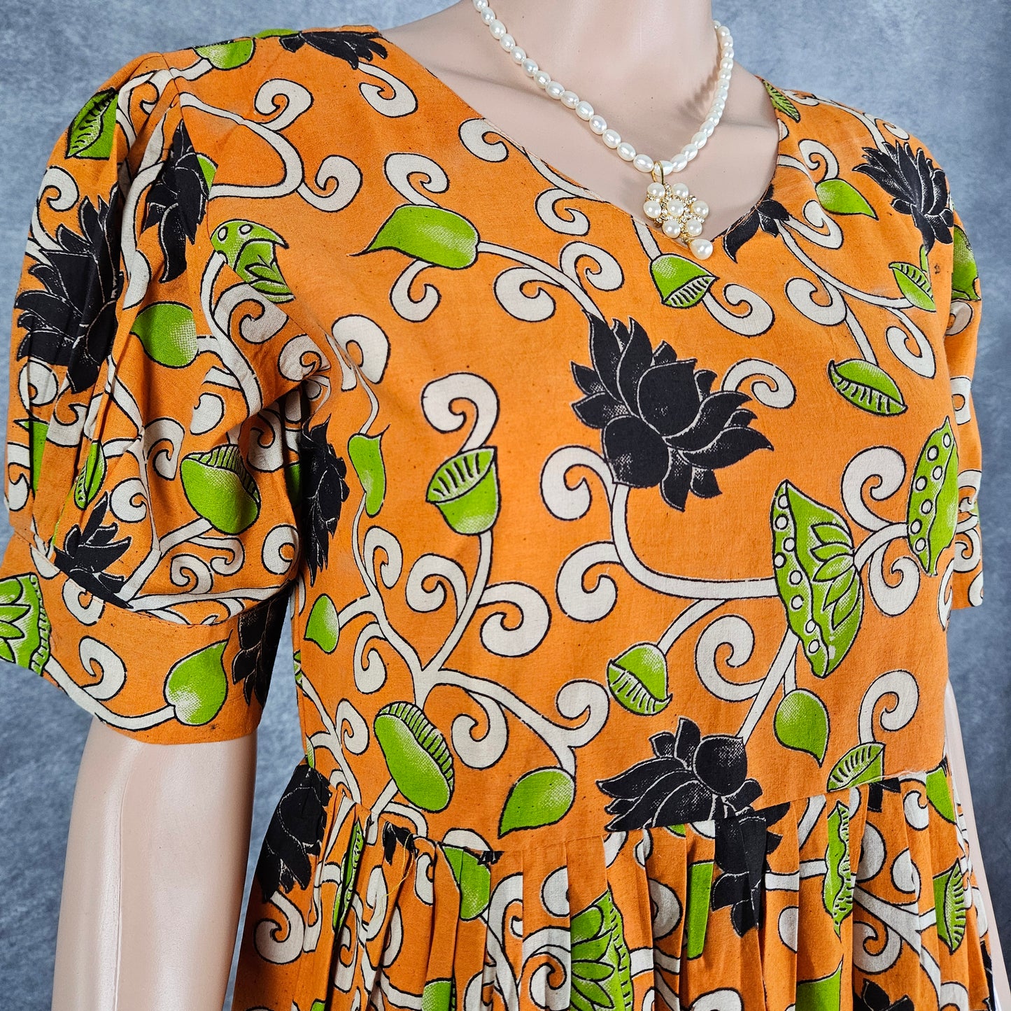 Cider Orange Kalamkari Frock