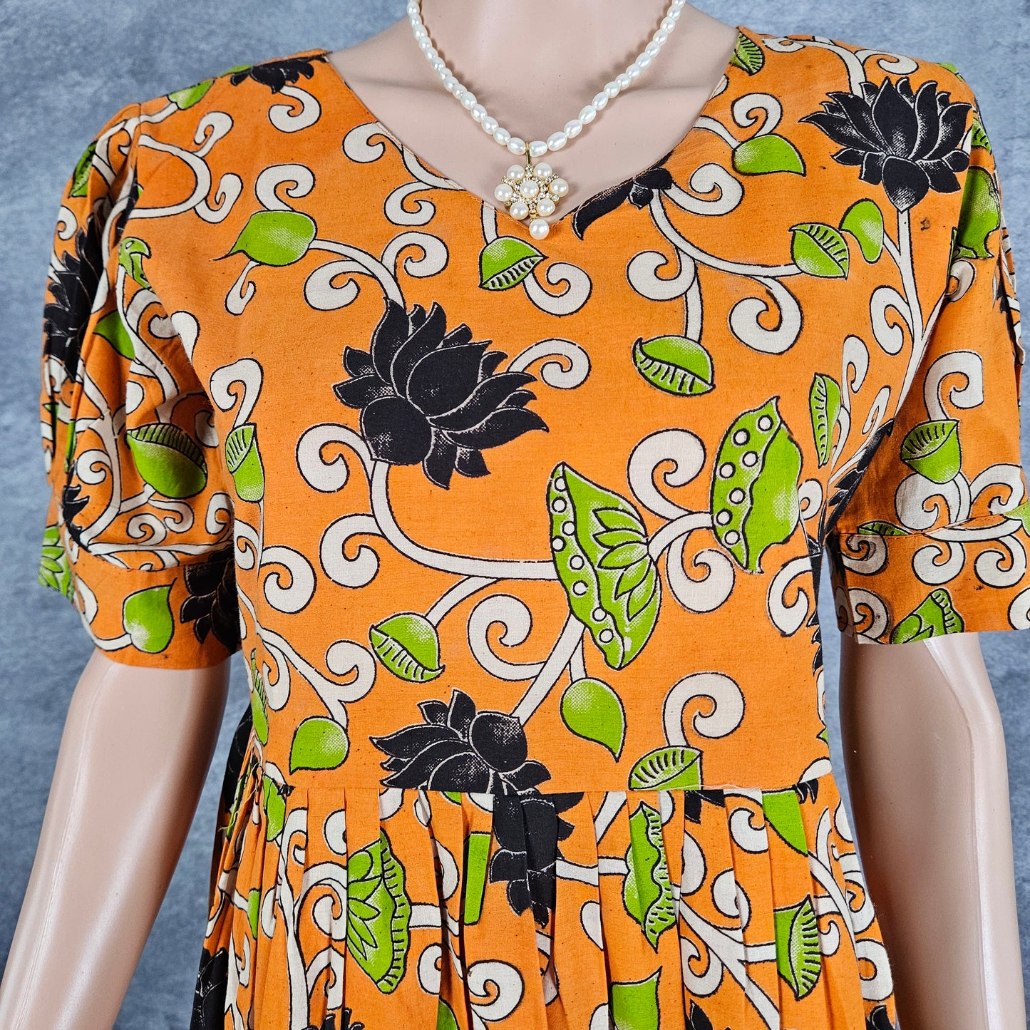Cider Orange Kalamkari Frock