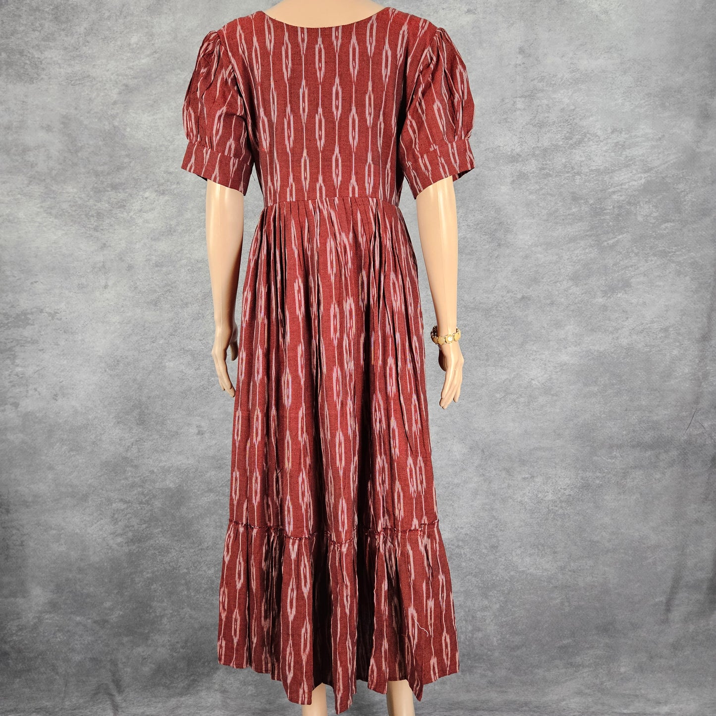 Garmet Red Ikkat Frock