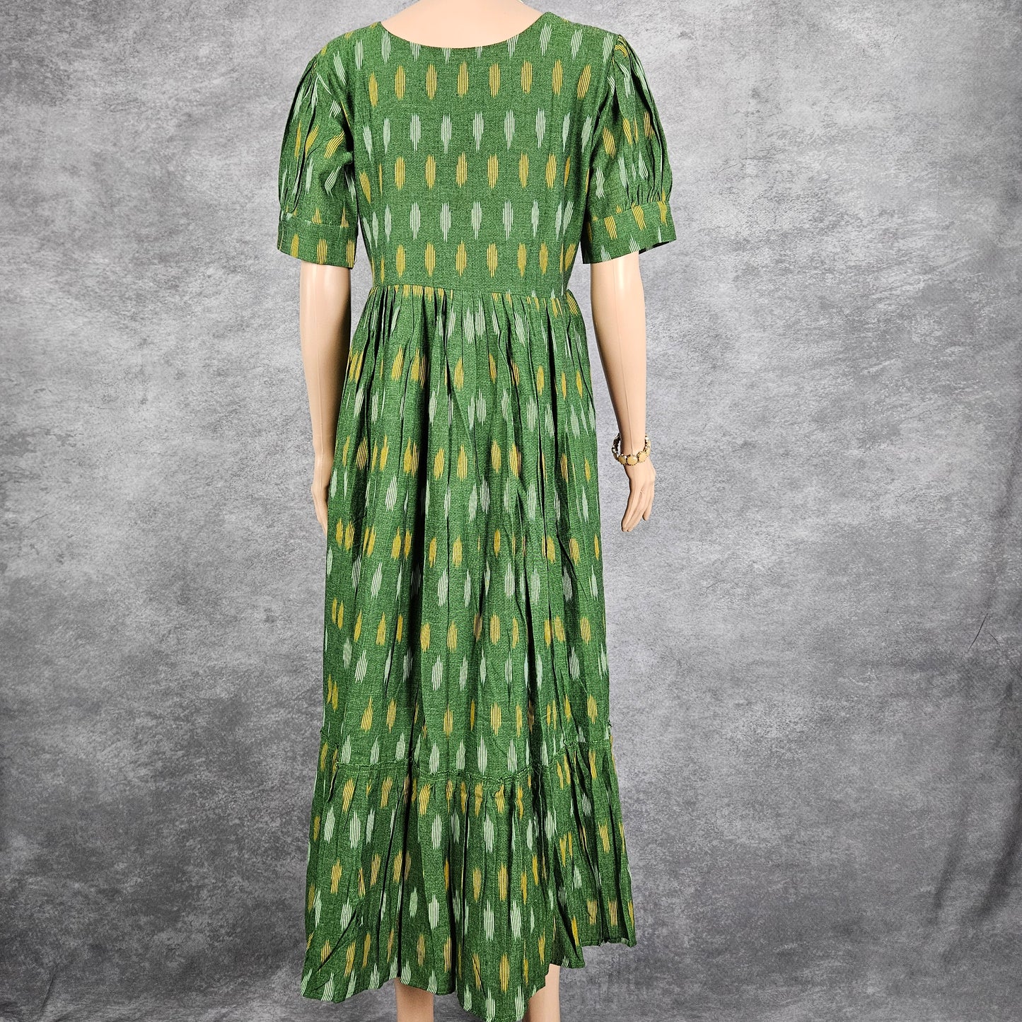 Viridian Green Ikkat Frock