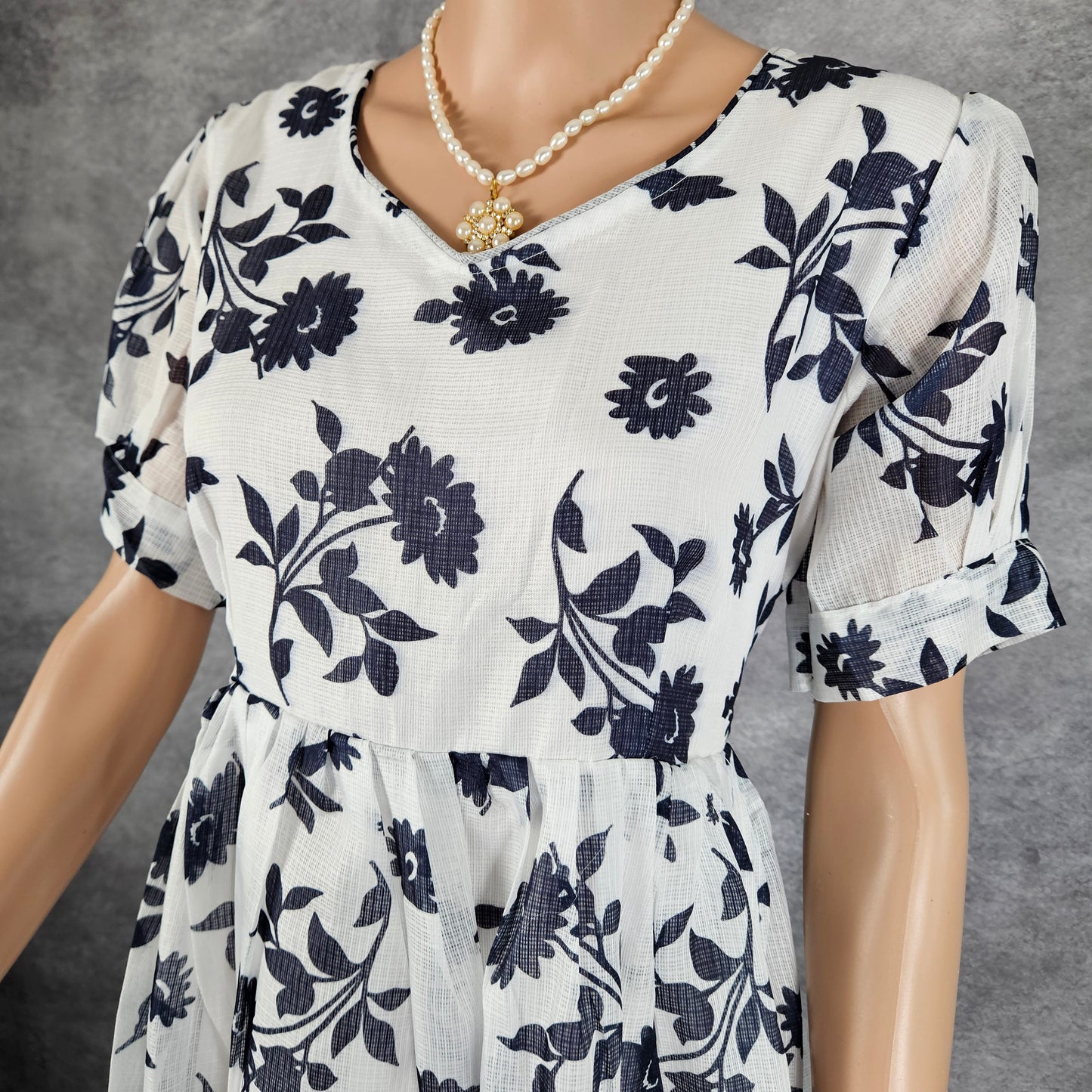 Azure White Kota Frock