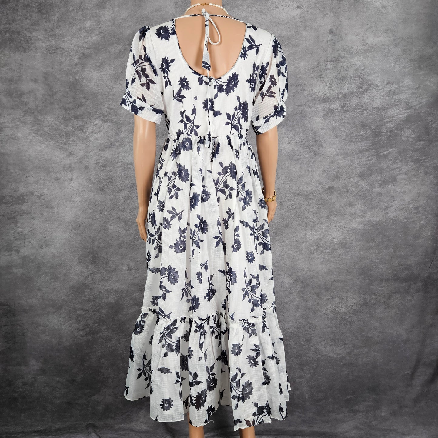 Azure White Kota Frock