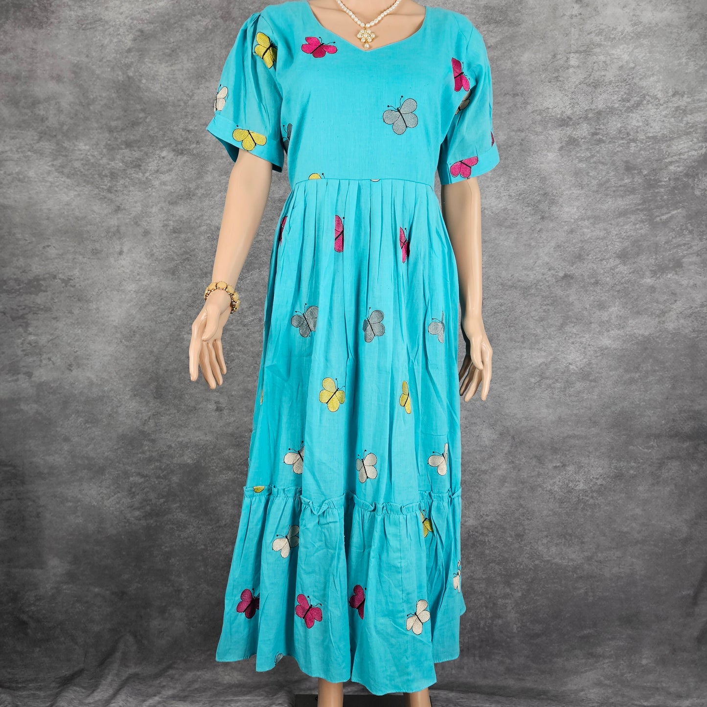 Light Blue Butterfly Frock