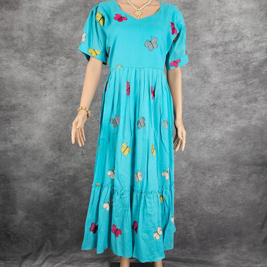 Light Blue Butterfly Frock