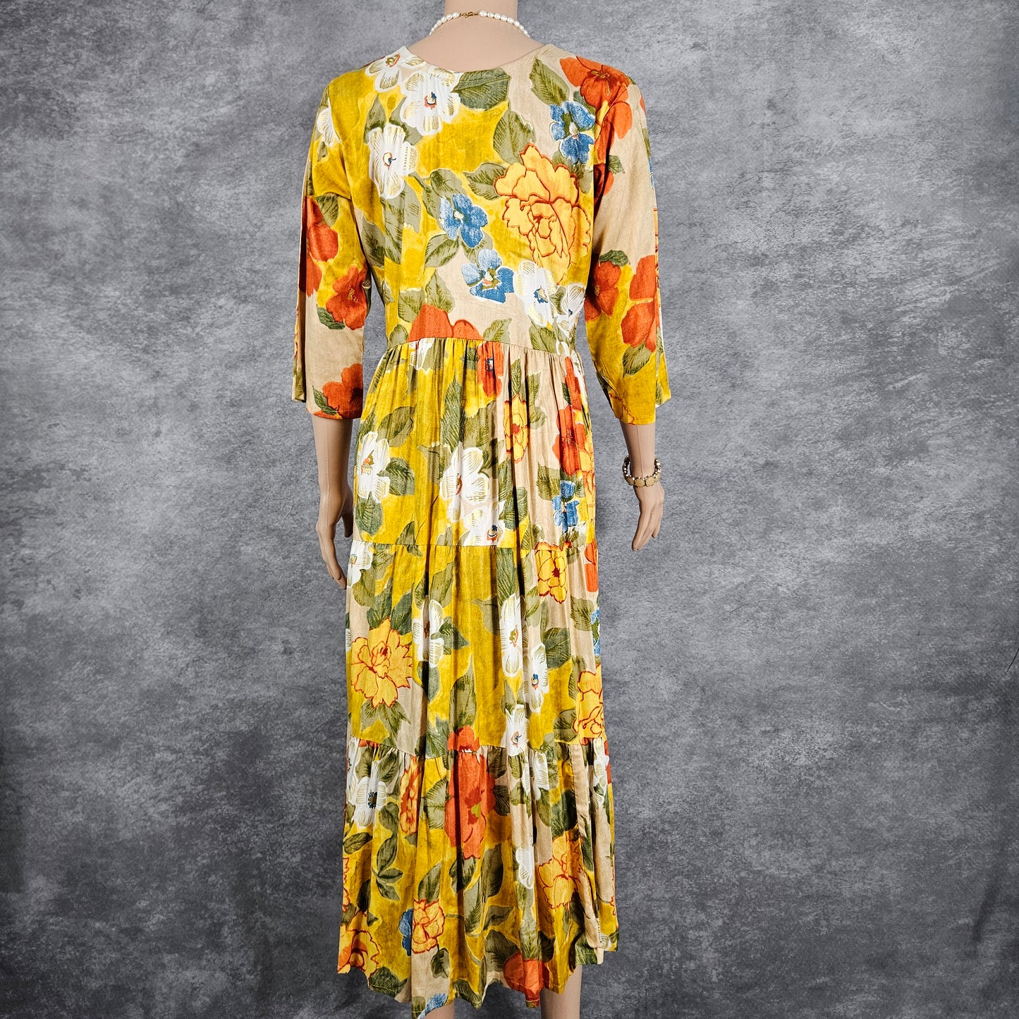 Pineapple Floral Long Frock
