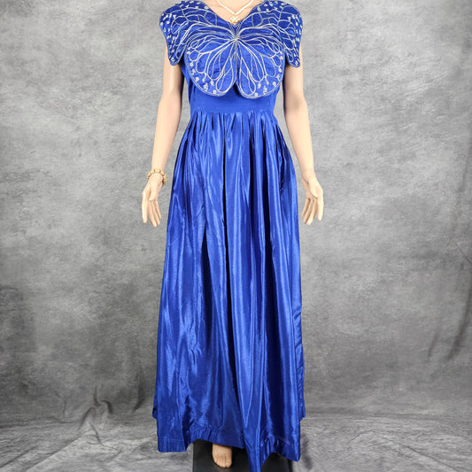 Aegean Blue Chinnon Butterfly Frock