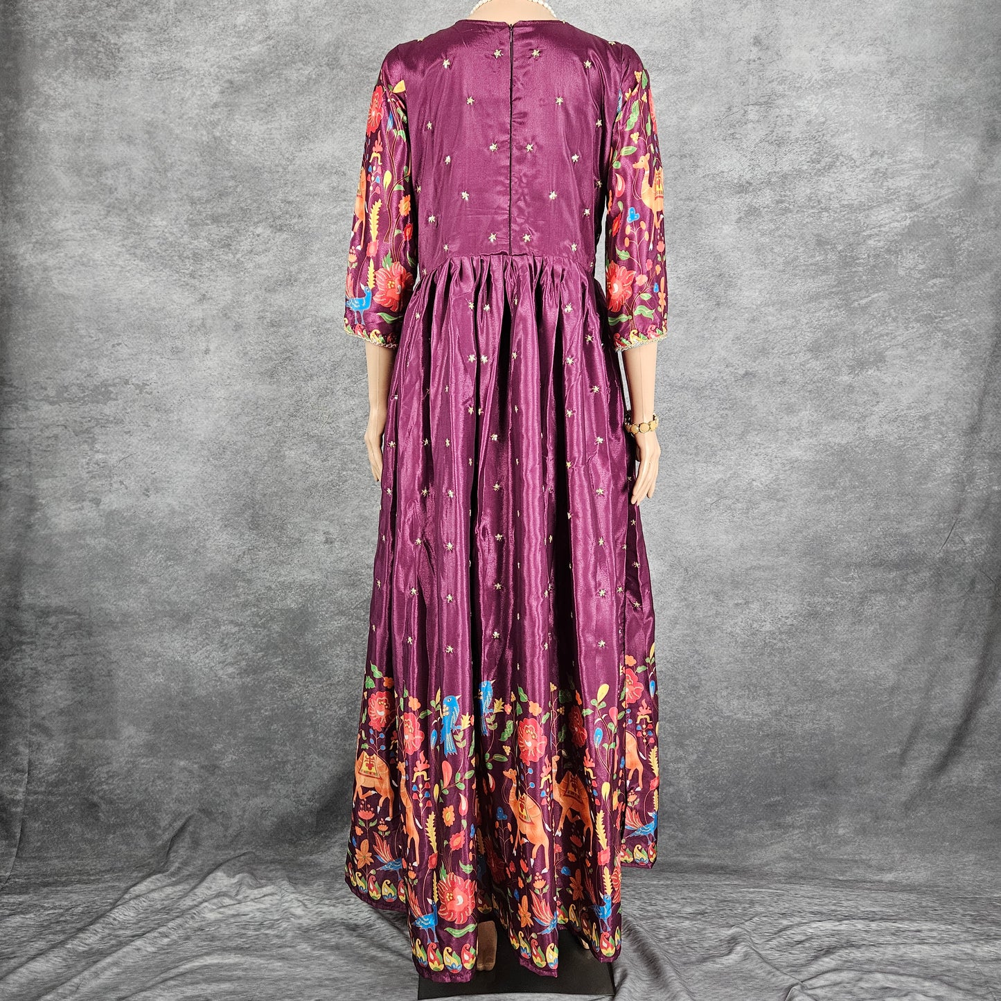Byzantine Purple Deer Long Frock