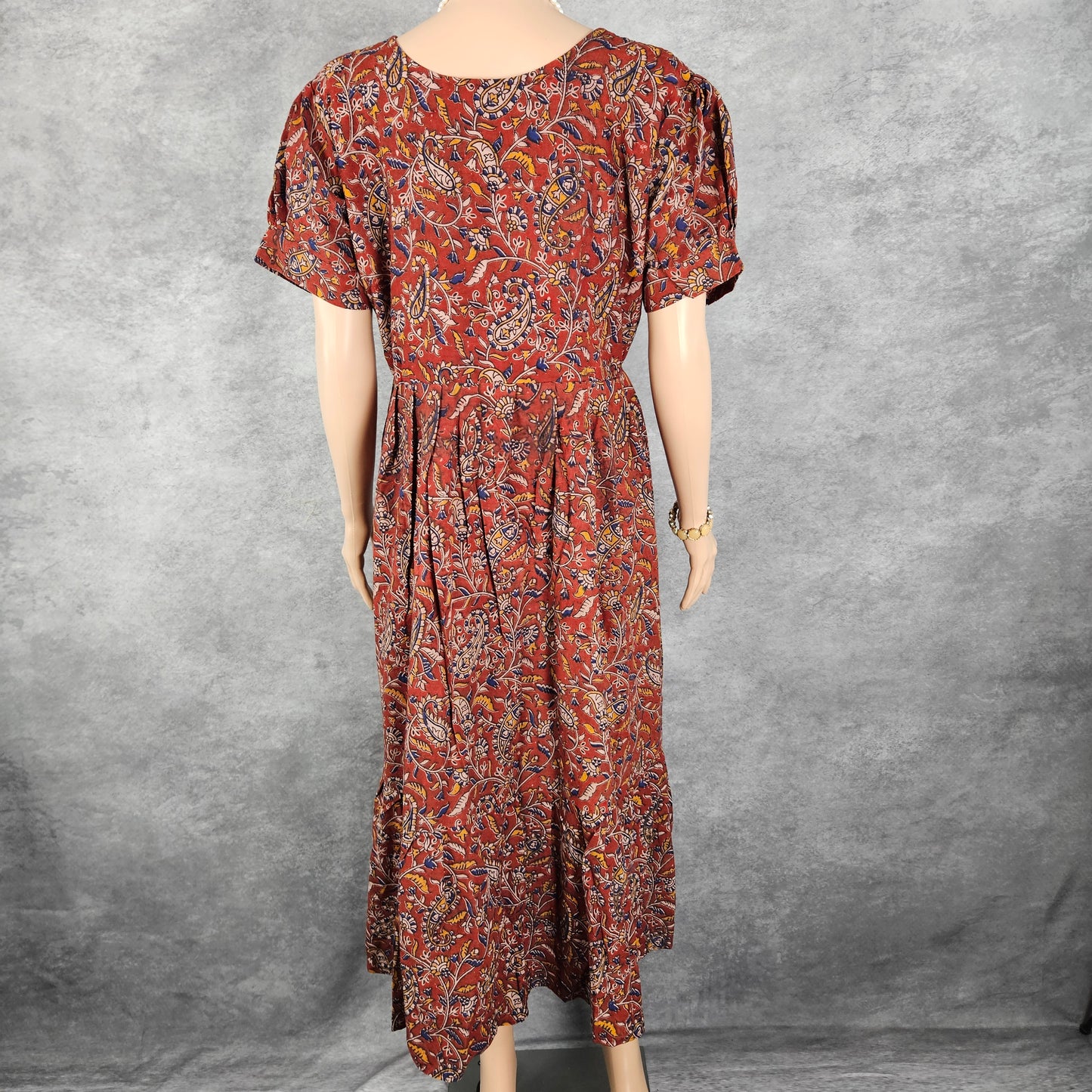 Dark Maroon Kalamkari Frock