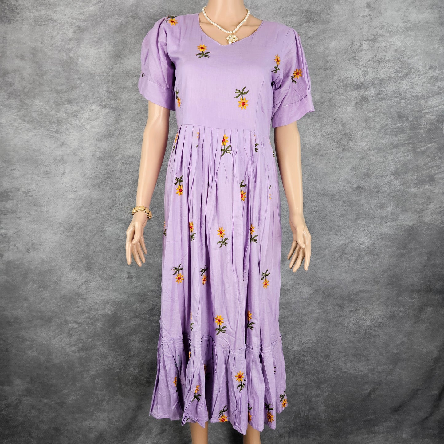 Lilac Cotton Daisy Frock