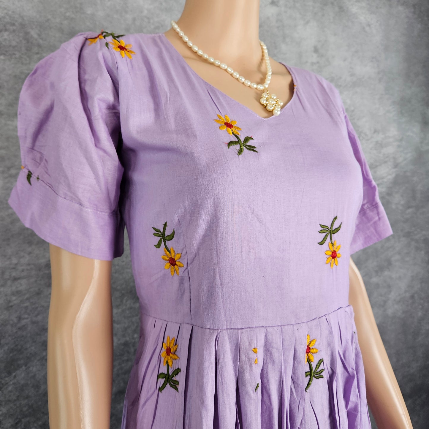Lilac Cotton Daisy Frock