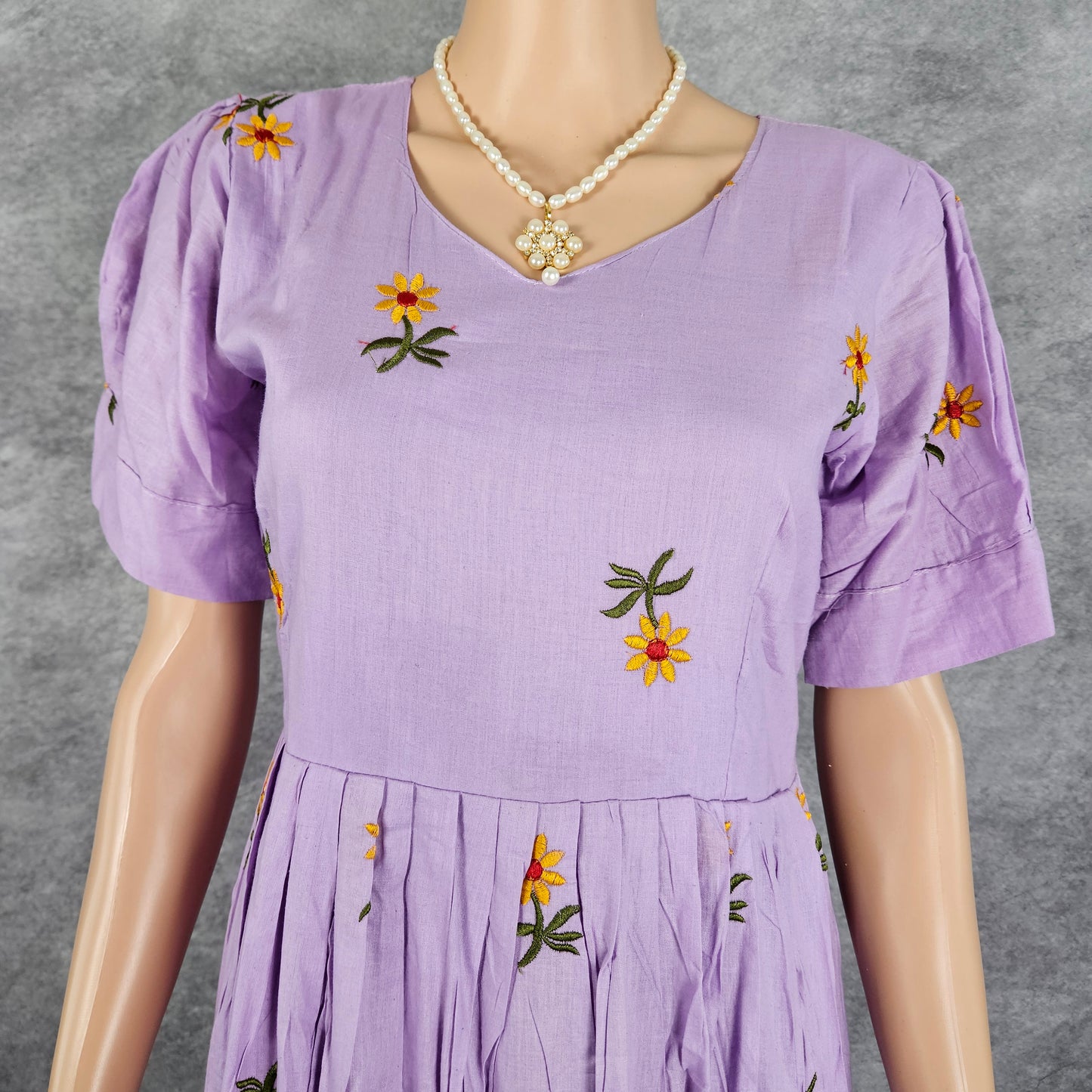 Lilac Cotton Daisy Frock