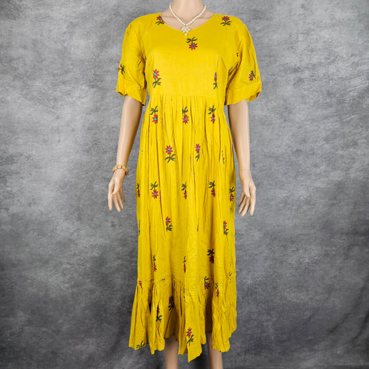 Yellow Daisy Cotton Frock