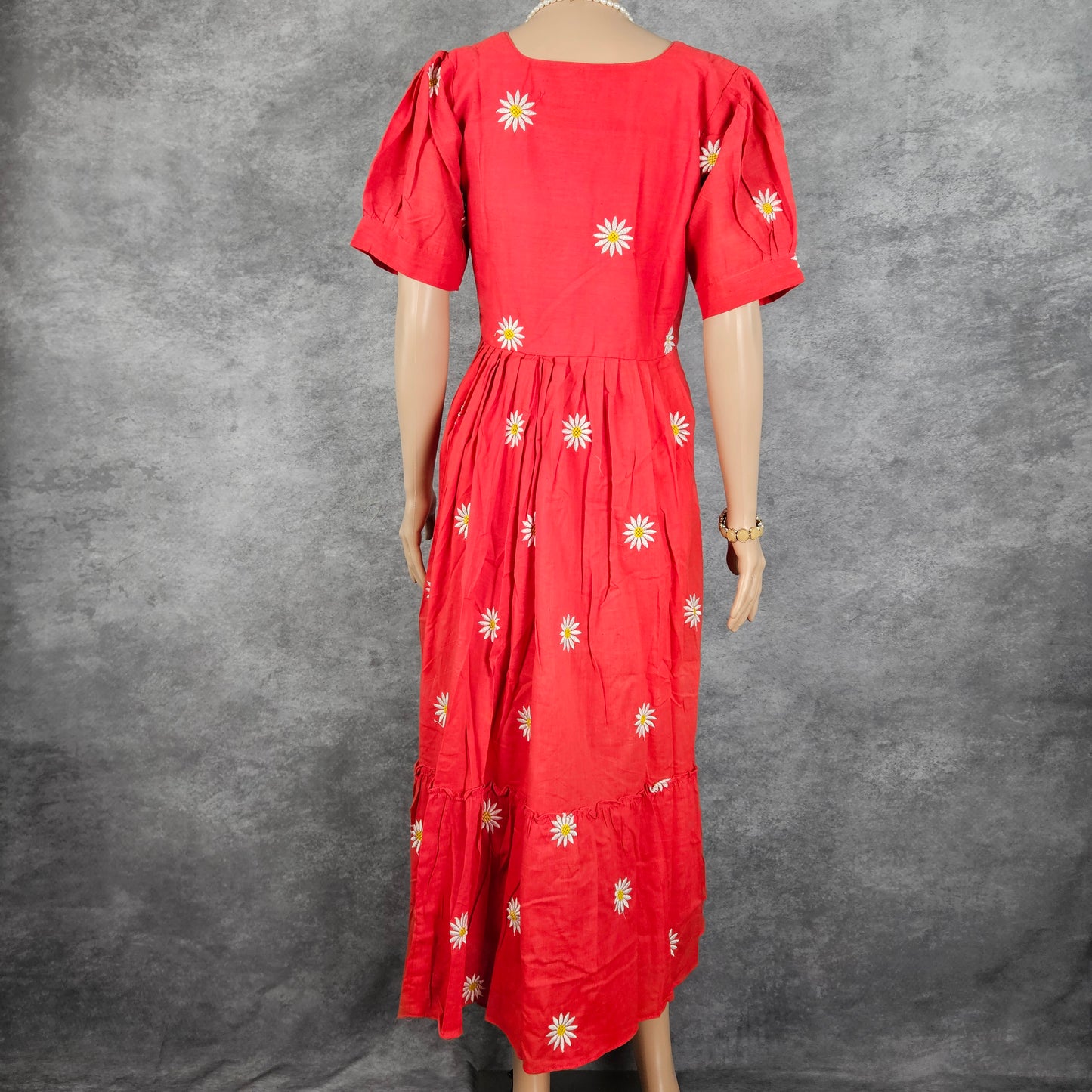 Red Daisy Cotton Frock