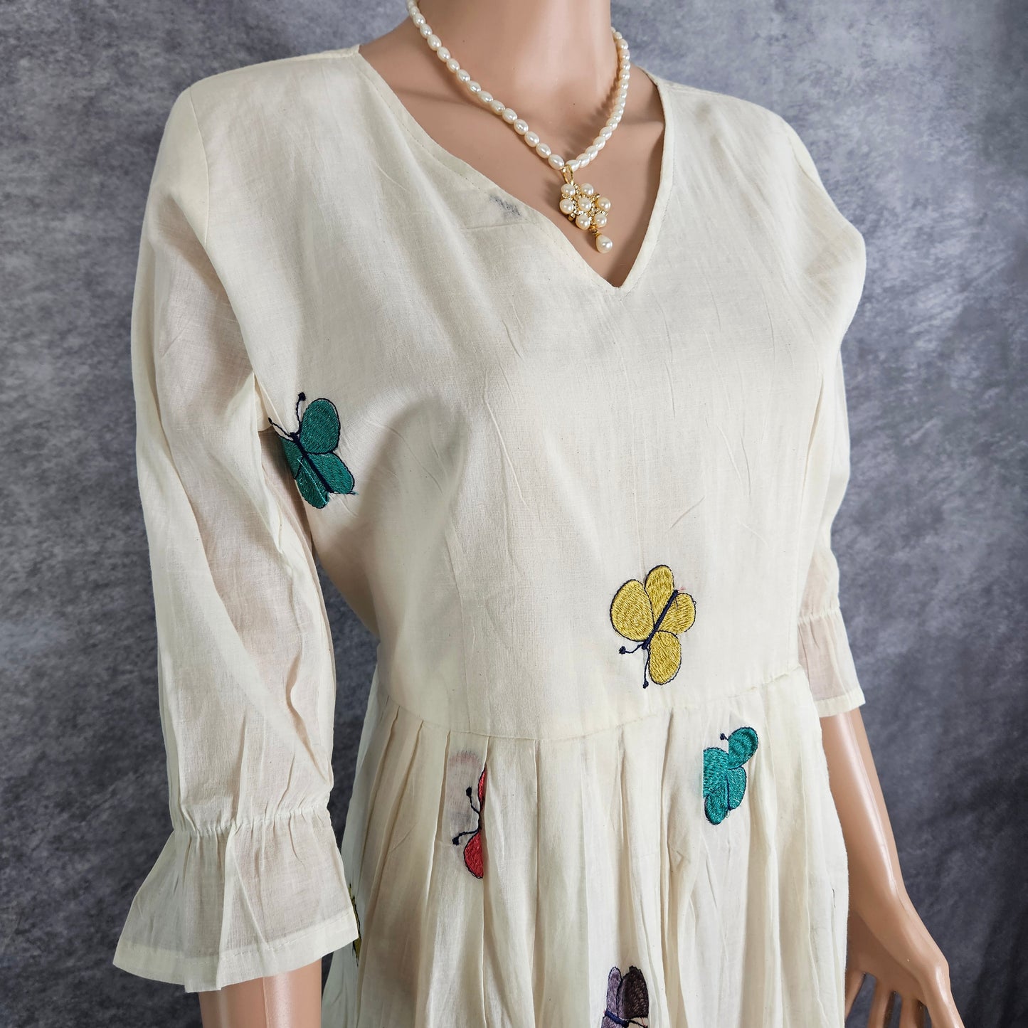 Cream Butterfly Frock