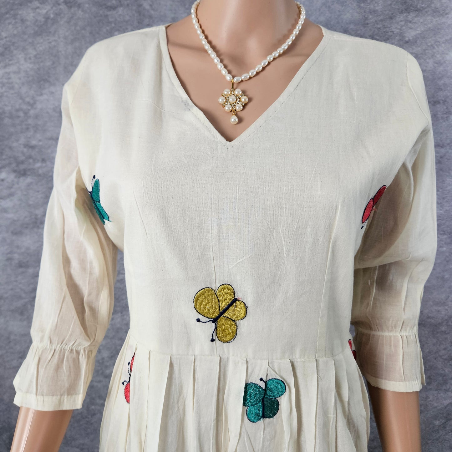 Cream Butterfly Frock