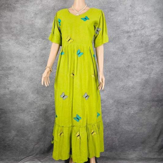 Light Green Butterfly Frock