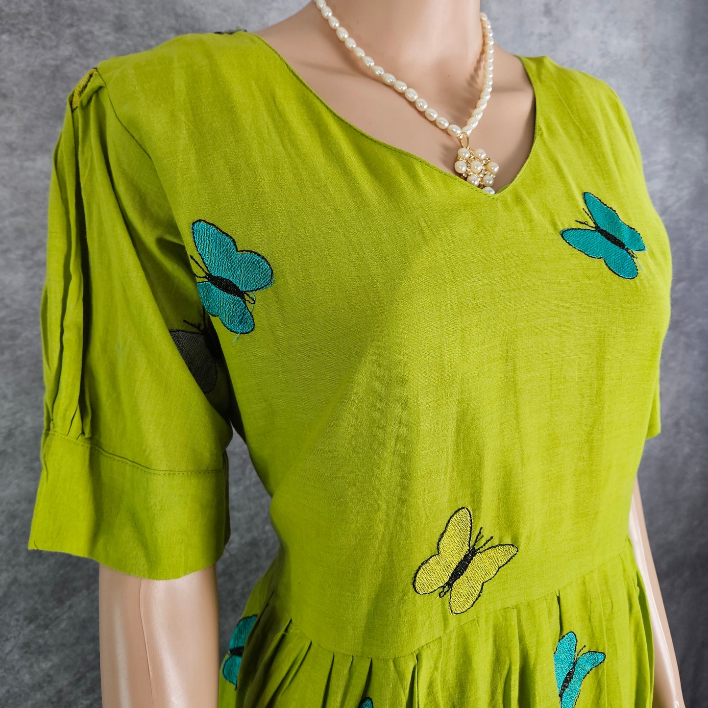 Light Green Butterfly Frock