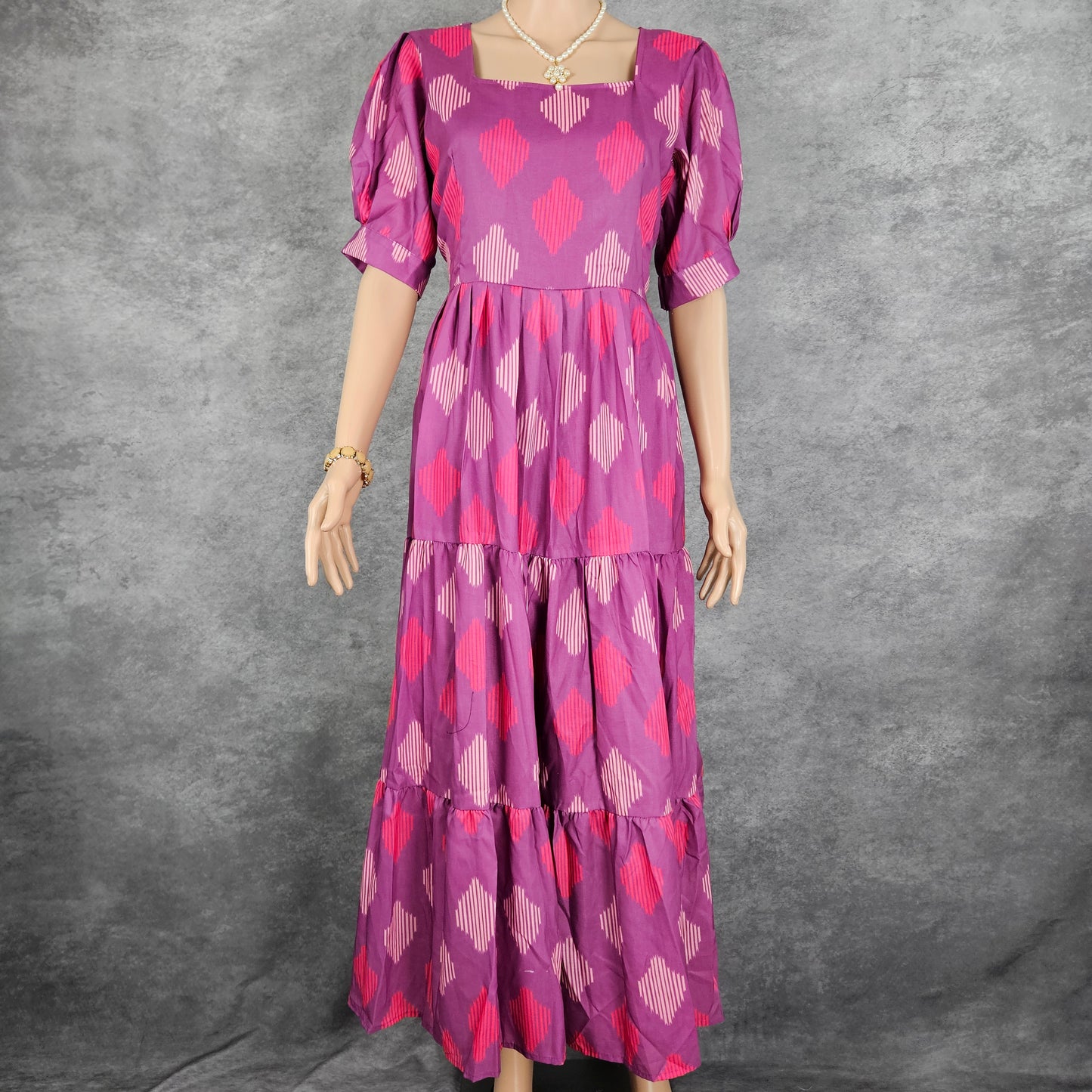 Purple Rayon Cotton Frock