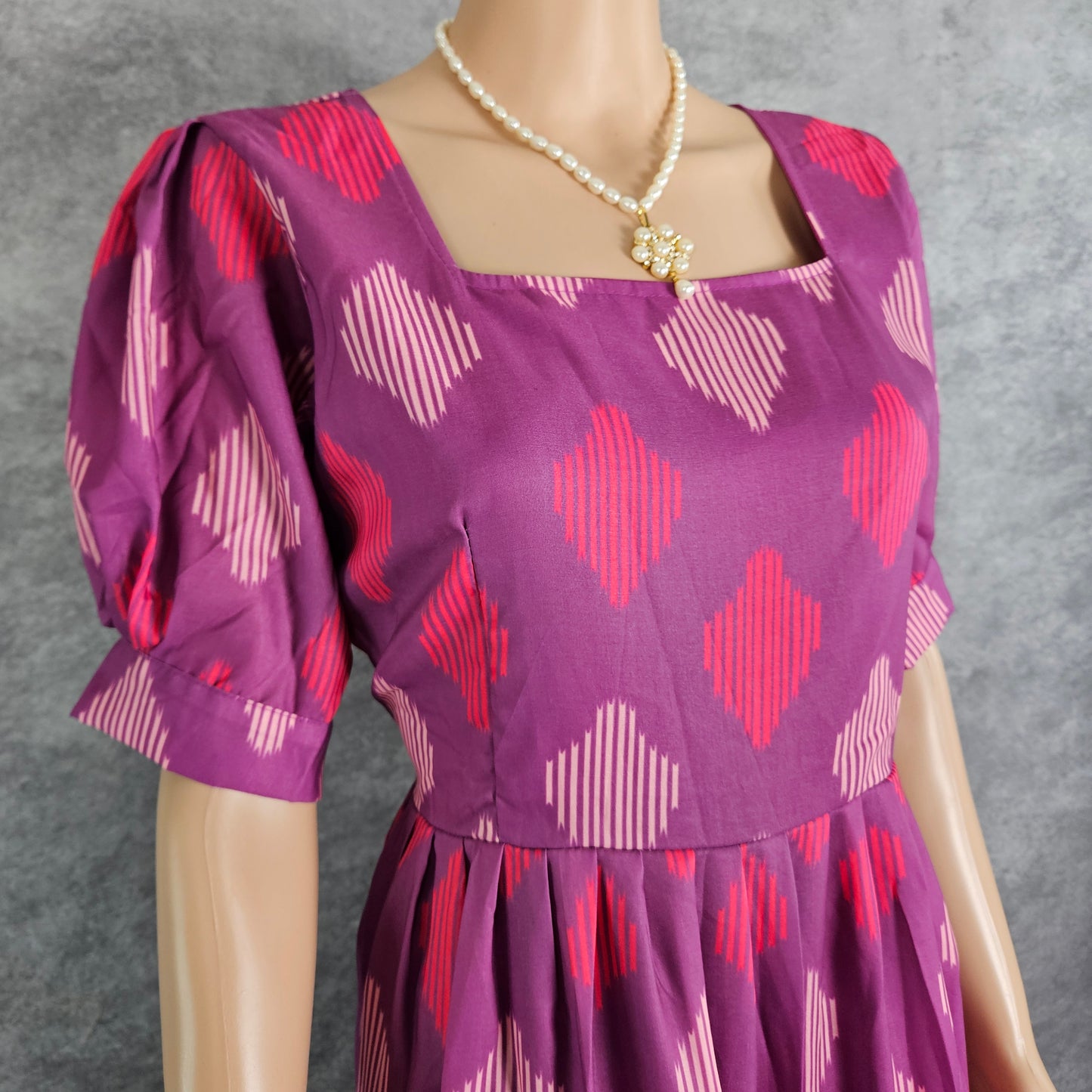 Purple Rayon Cotton Frock