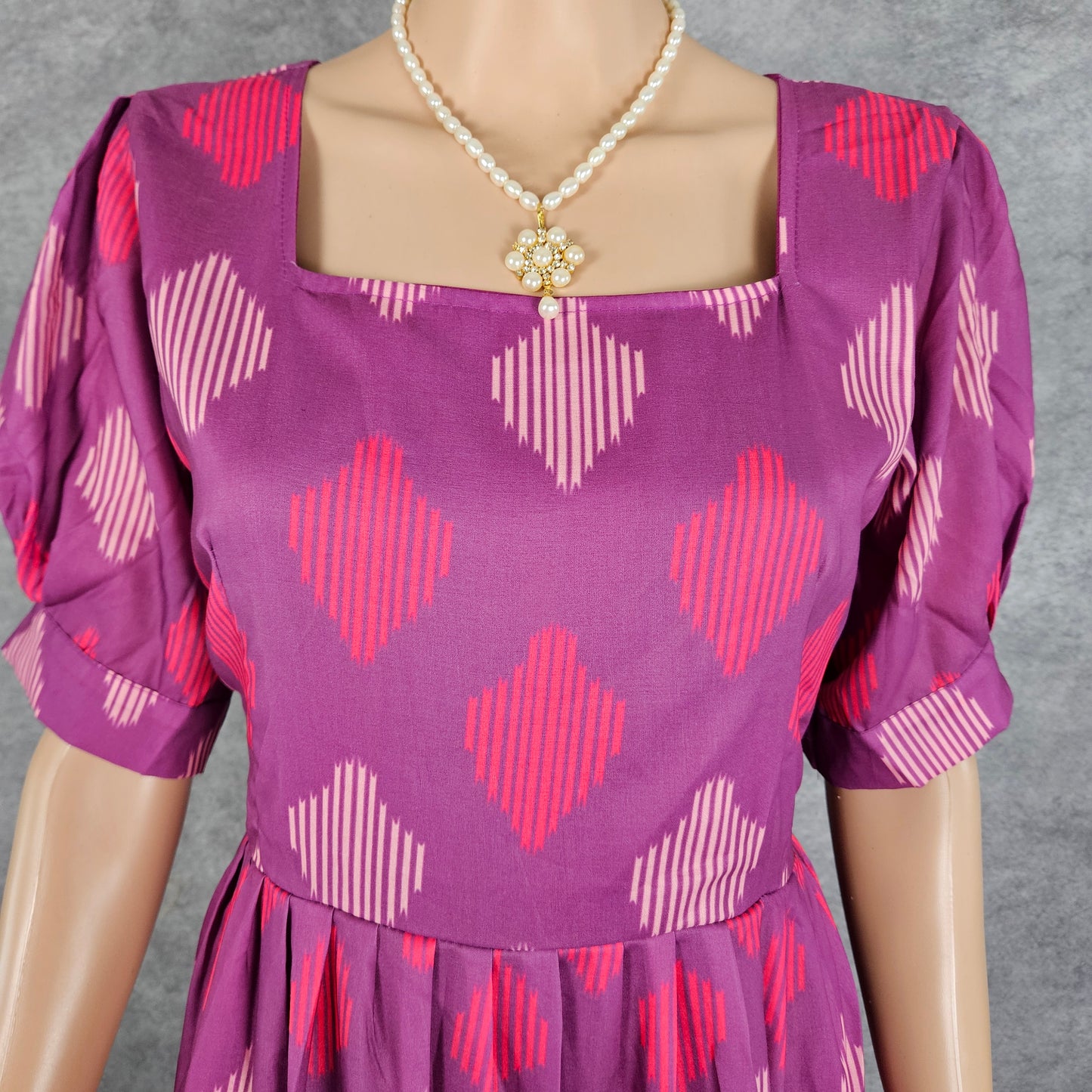 Purple Rayon Cotton Frock