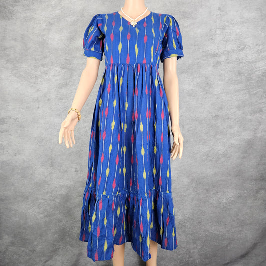 Blue Ikkat Frock