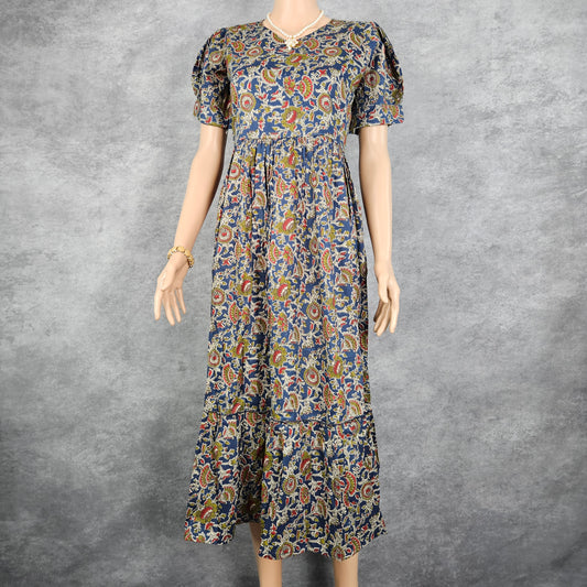 Navy Blue Kalamkari Frock