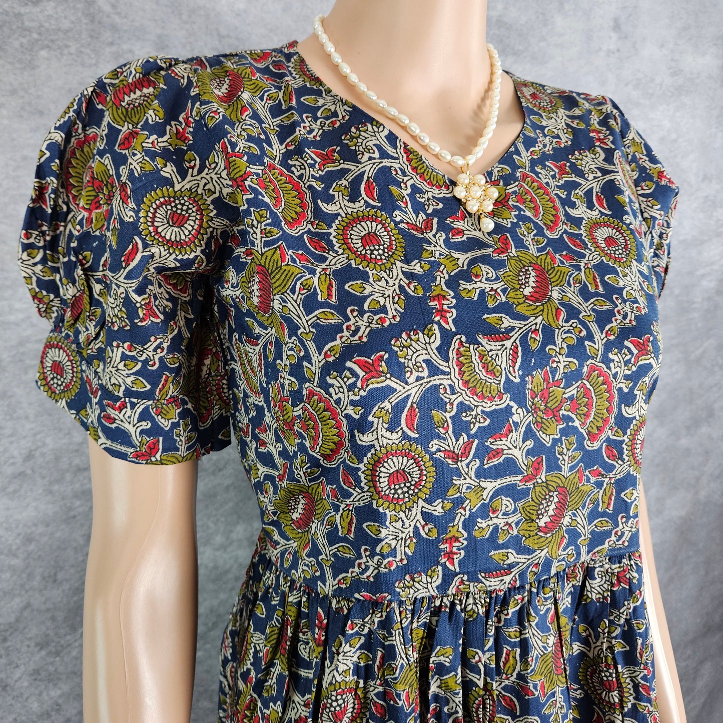 Navy Blue Kalamkari Frock
