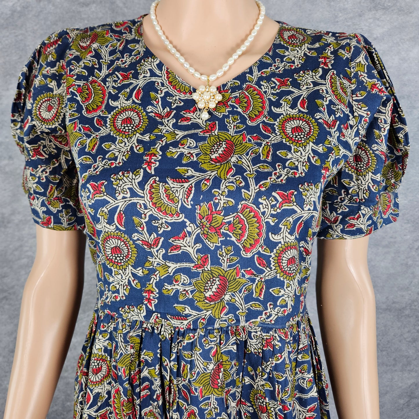 Navy Blue Kalamkari Frock