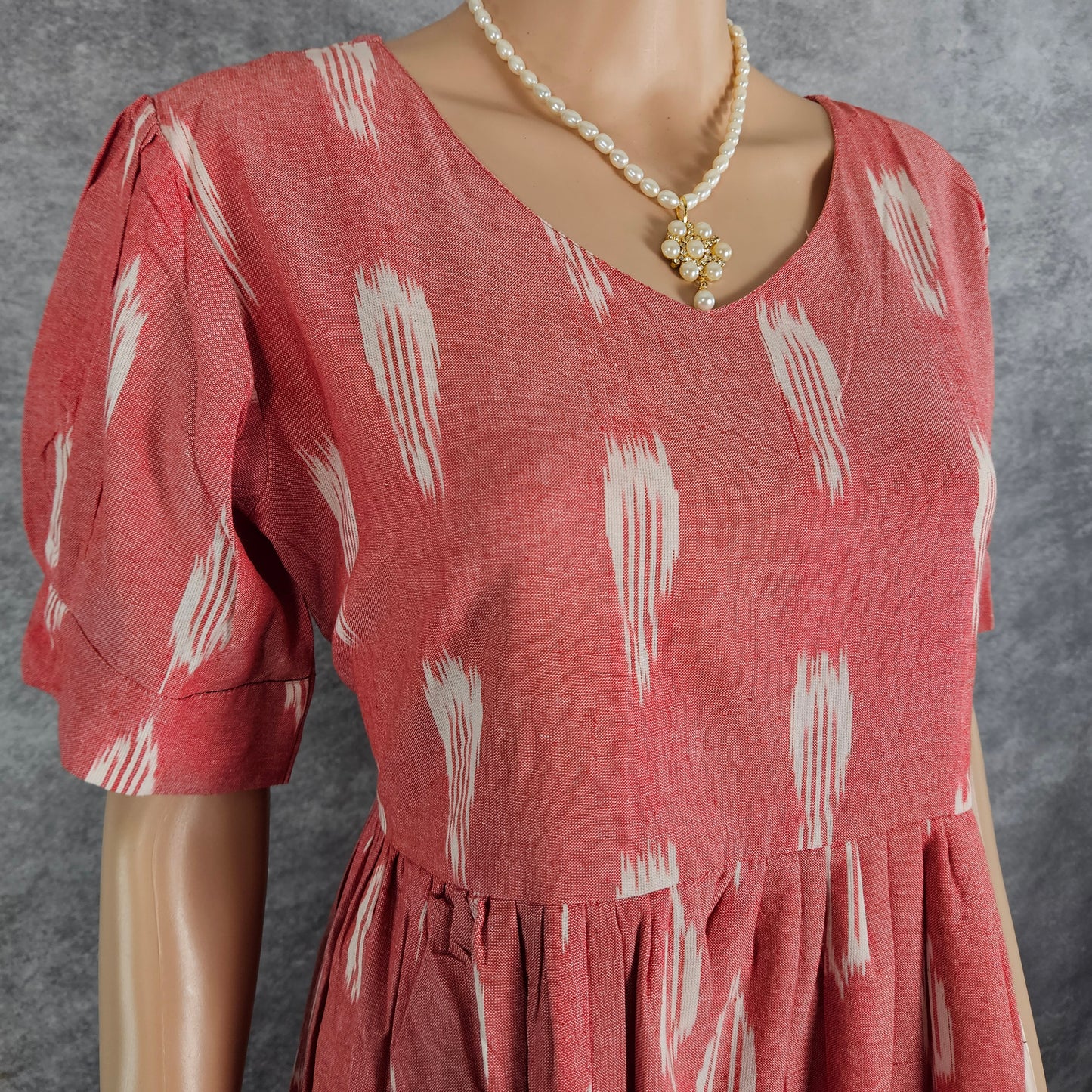 Pink Ikkat Frock