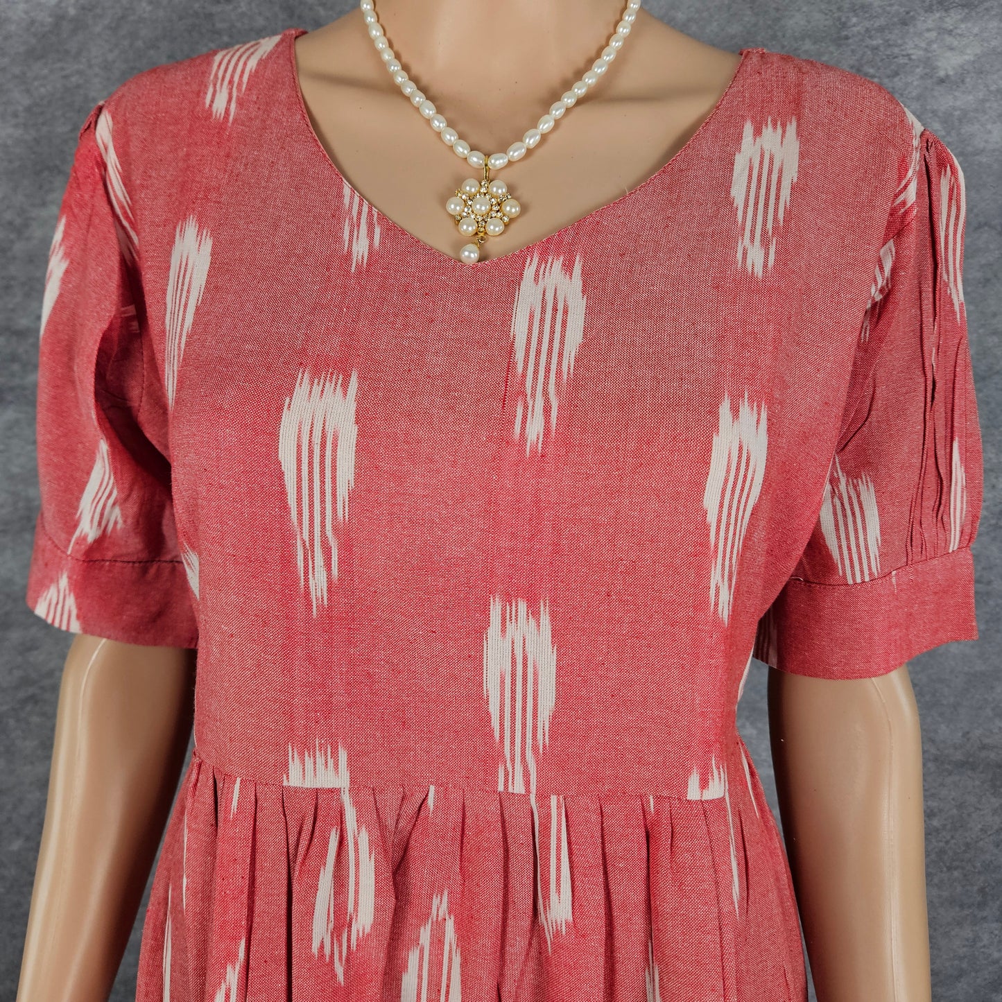 Pink Ikkat Frock