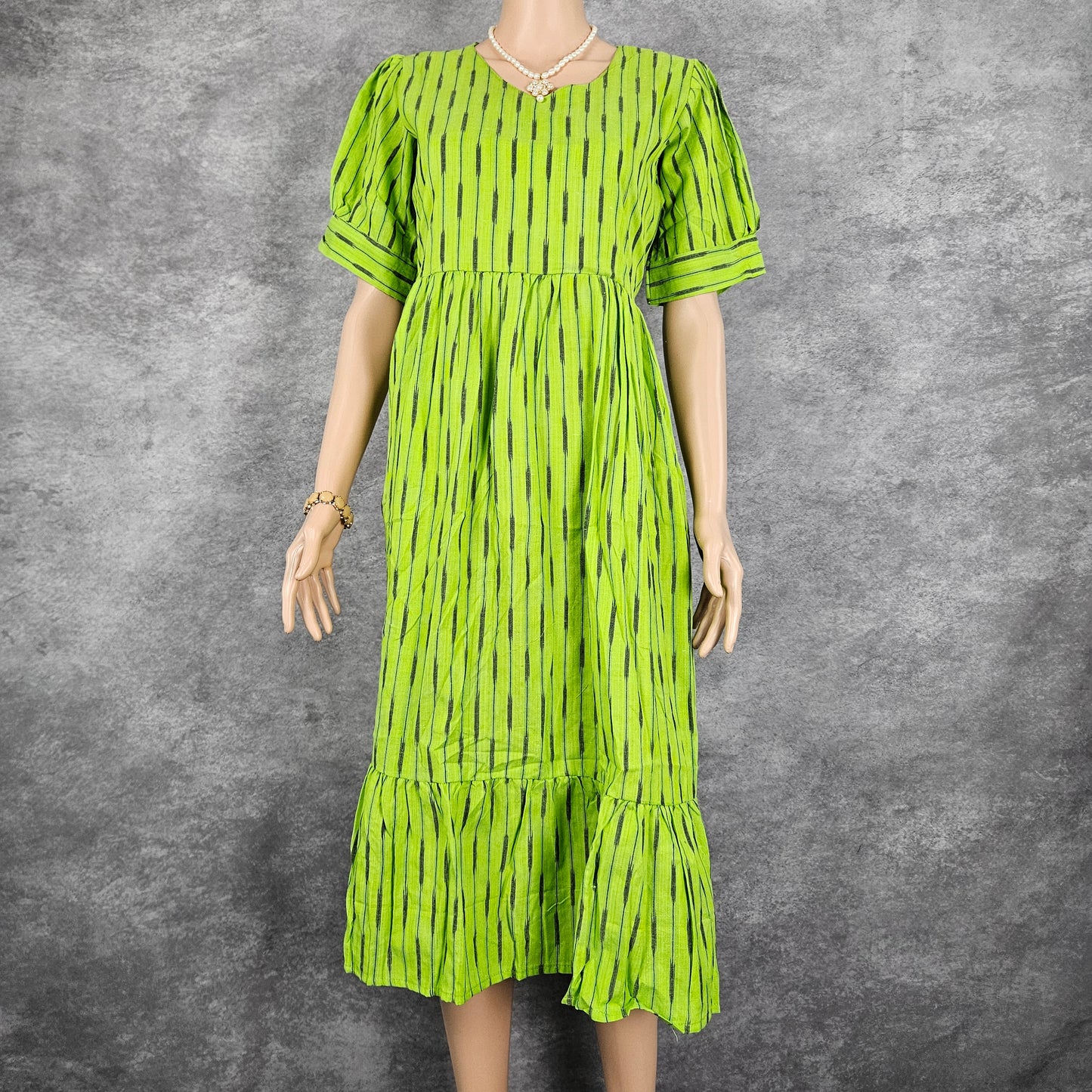 Light Green Ikkat Frock