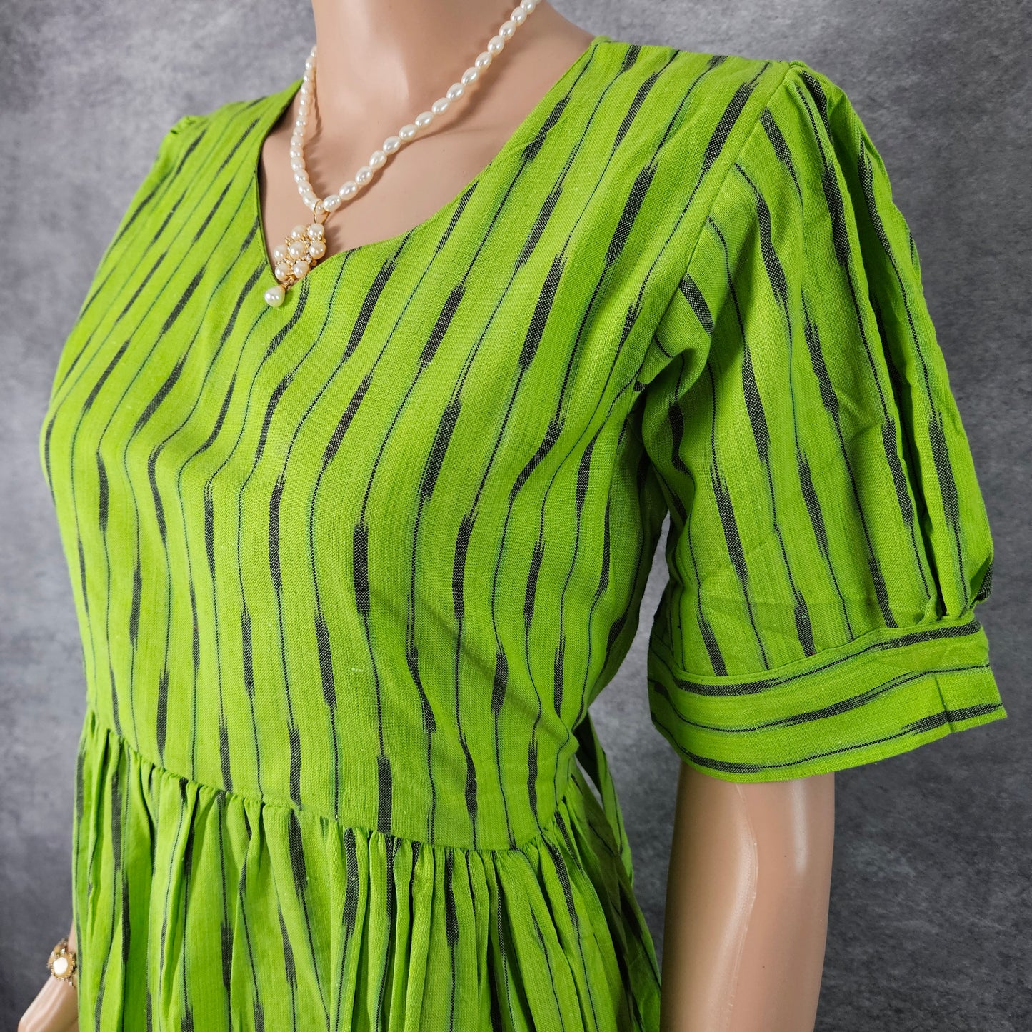 Light Green Ikkat Frock
