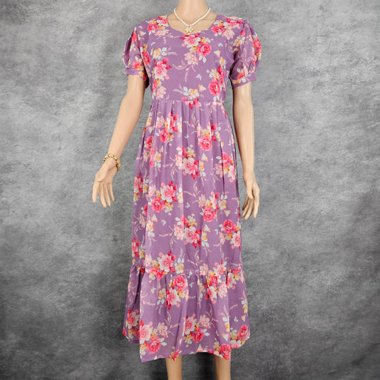 Light Purple Floral Georgette Frock