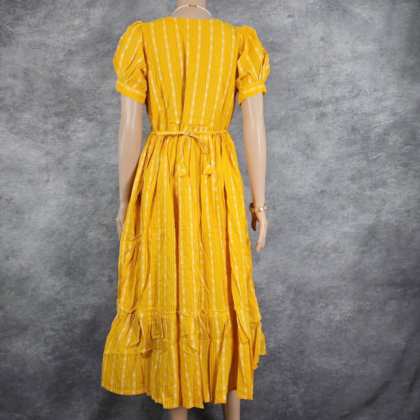Yellow Ikkat Frock
