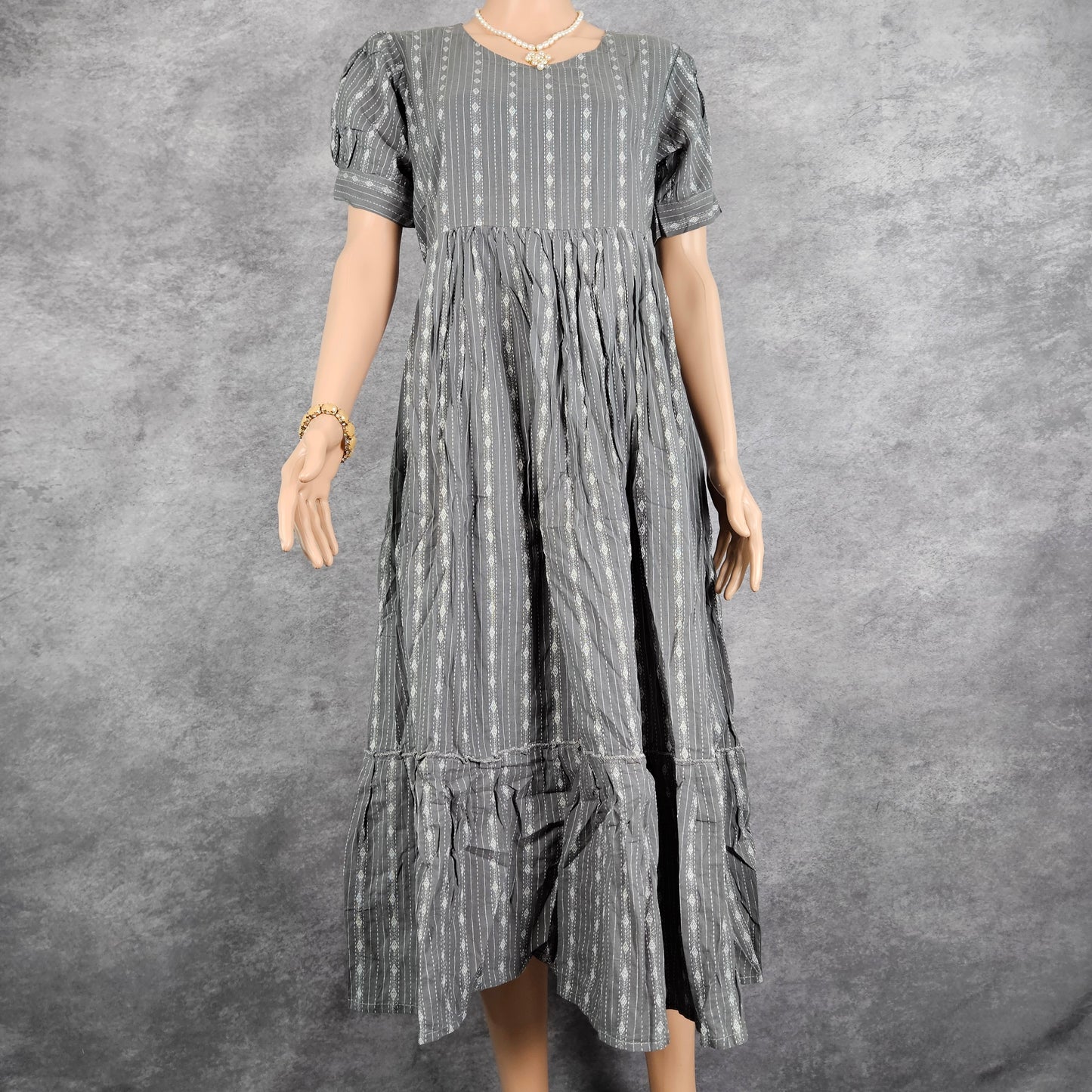 Grey Ikkat Frock
