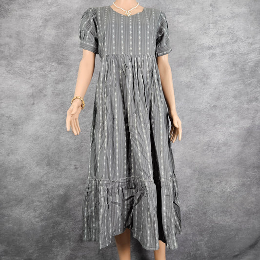 Grey Ikkat Frock