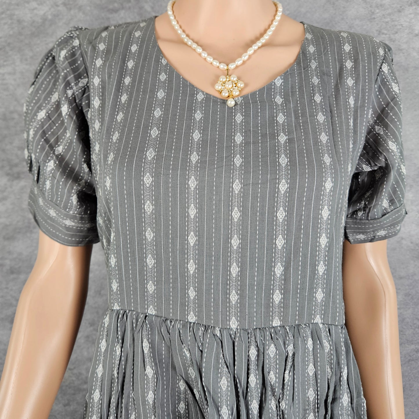 Grey Ikkat Frock