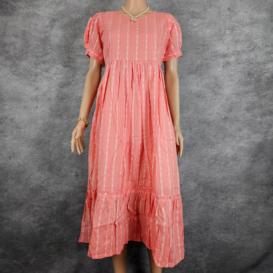 Peach Ikkat Frock