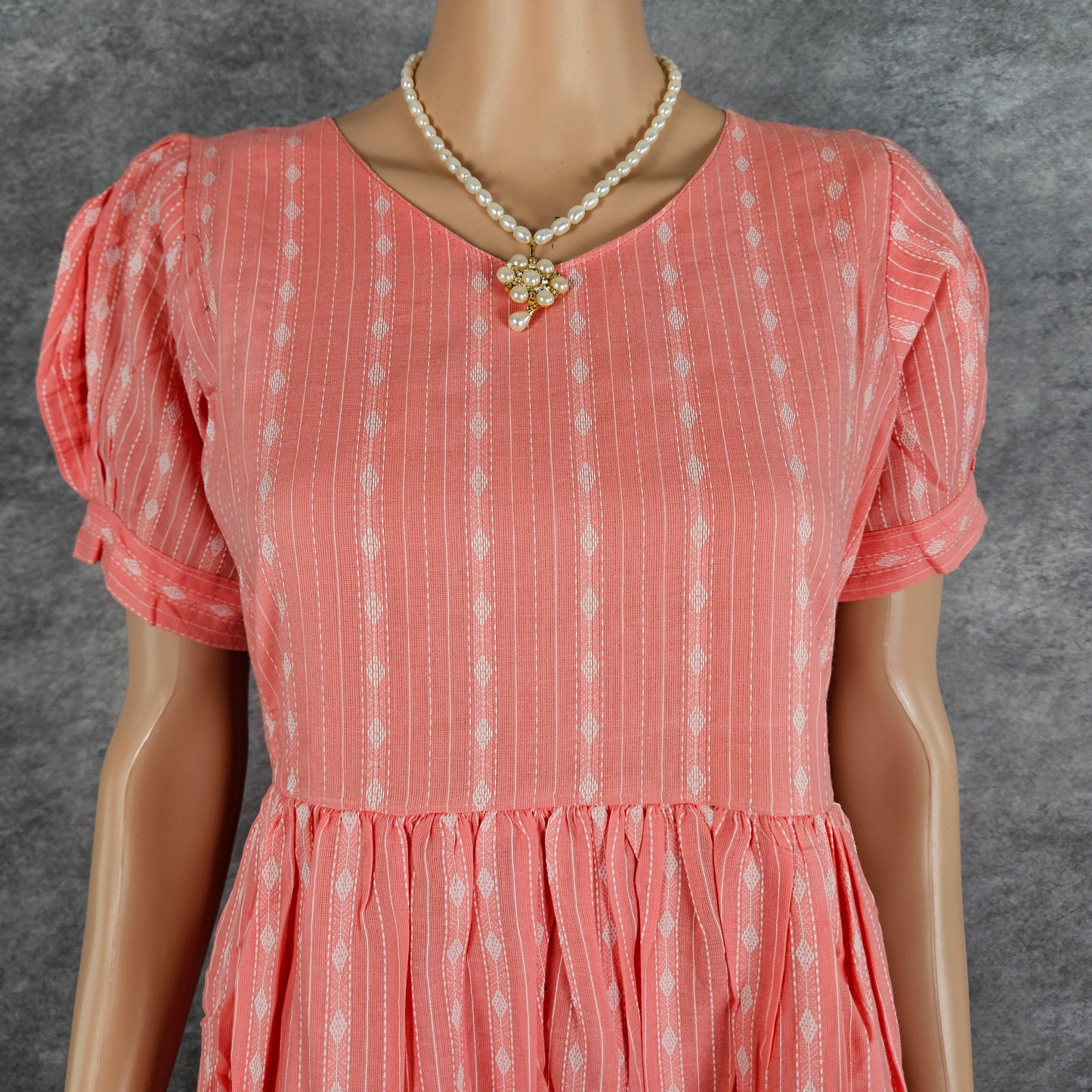 Peach Ikkat Frock
