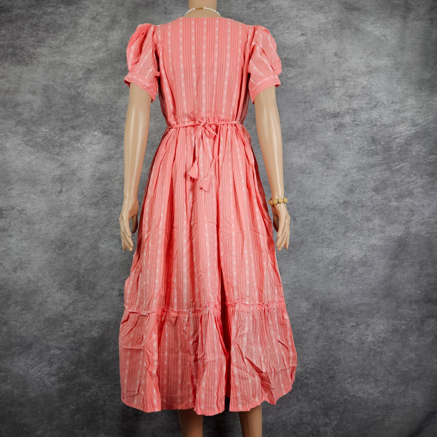 Peach Ikkat Frock